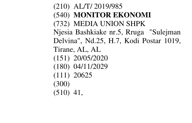 Zëri i markës MONITOR EKONOMI në buletin