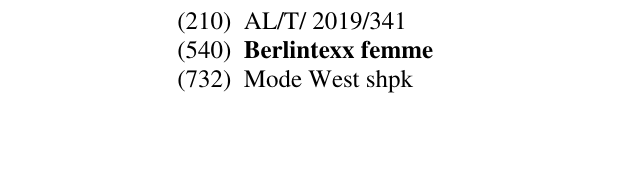 Zëri i markës Berlintexx femme në buletin
