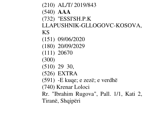 Zëri i markës AAA në buletin