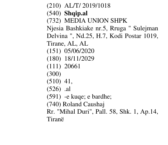 Zëri i markës Shqip.al në buletin