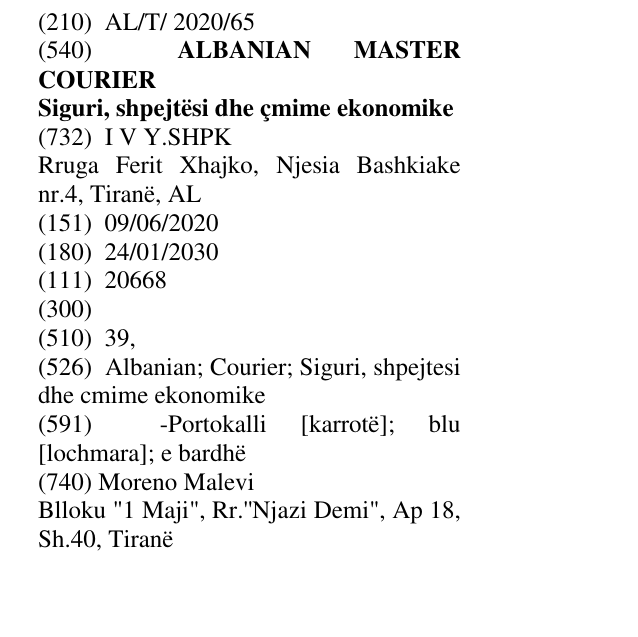 Zëri i markës ALBANIAN MASTER COURIER Siguri, shpejtësi dhe çmime ekonomike në buletin