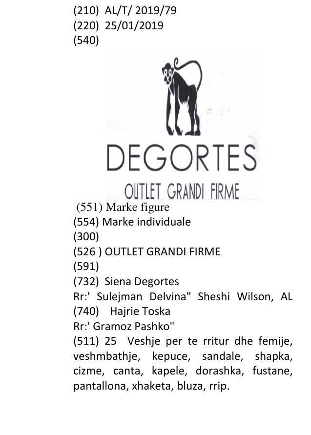 Zëri i markës OUTLET GRANDI FIRME në buletin
