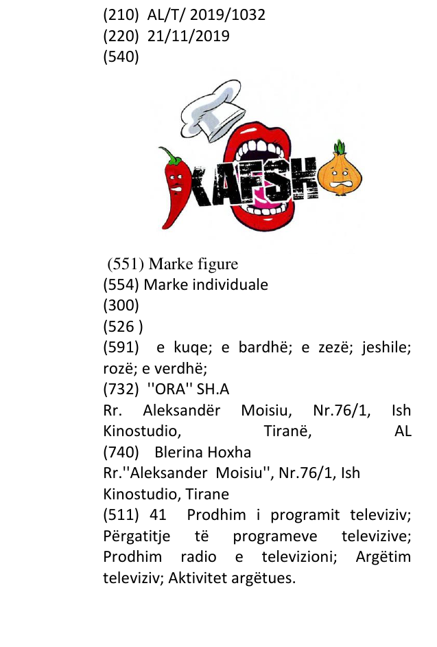 Zëri i markës KAFSHO në buletin