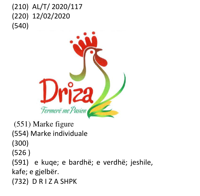 Zëri i markës Driza Fermerë me Pasion në buletin