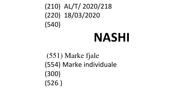 Zëri i markës NASHI në buletin