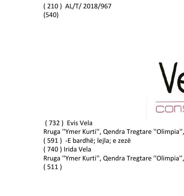 Zëri i markës Vela consulting në buletin