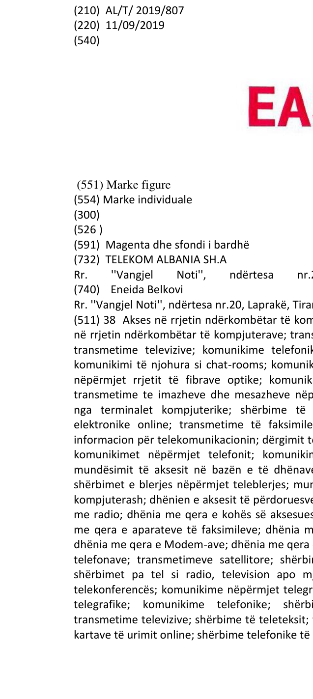 Zëri i markës EASY në buletin