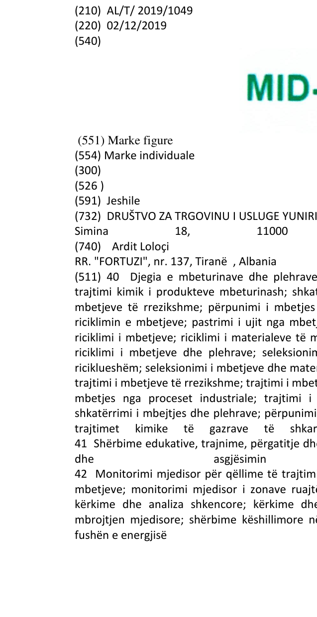 Zëri i markës MID-MIX në buletin