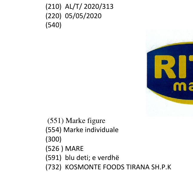Zëri i markës MARE në buletin