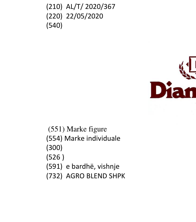 Zëri i markës D Diamond në buletin