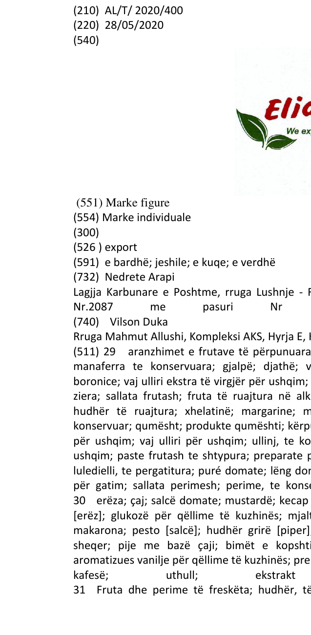 Zëri i markës export në buletin