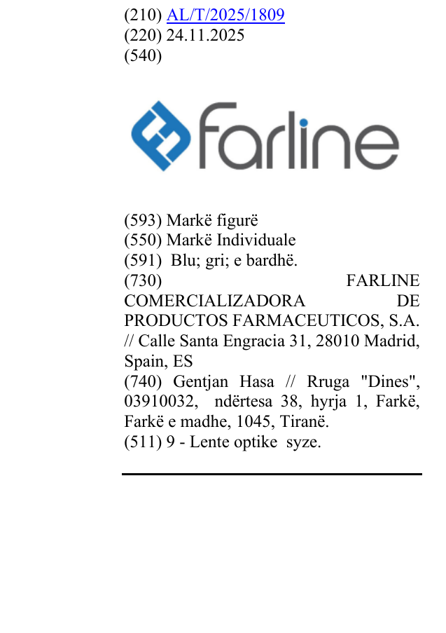 Zëri i markës farline në buletin