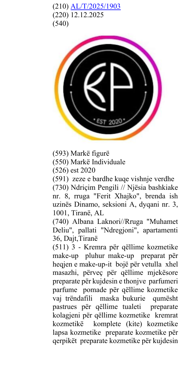Zëri i markës est 2020 në buletin
