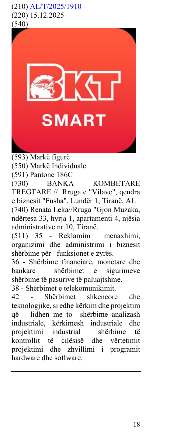 Zëri i markës BKT SMART në buletin