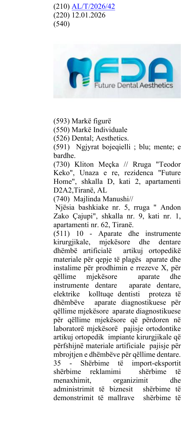 Zëri i markës Dental; Aesthetics. në buletin