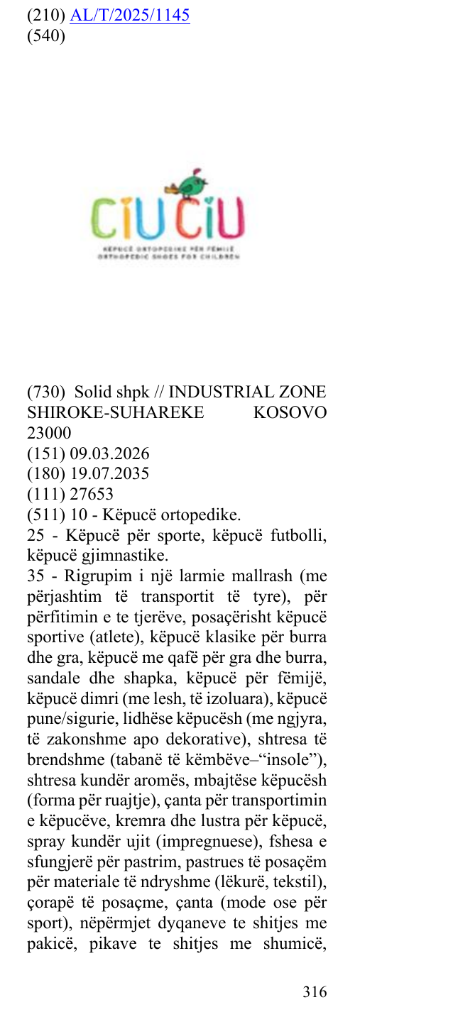 Zëri i markës kepuce ortopedike per femije në buletin