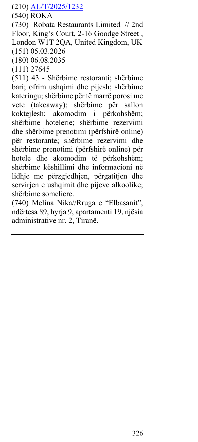 Zëri i markës ROKA në buletin