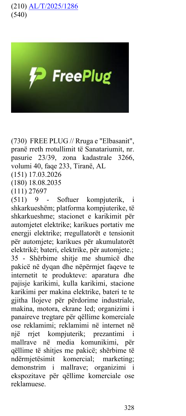 Zëri i markës Plug në buletin
