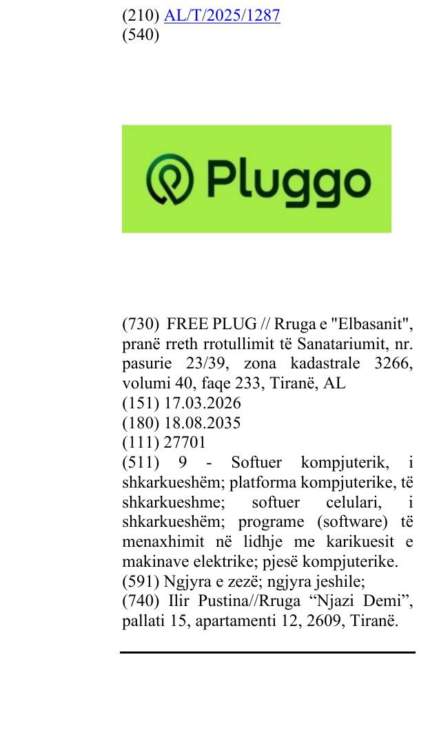 Zëri i markës Pluggo në buletin