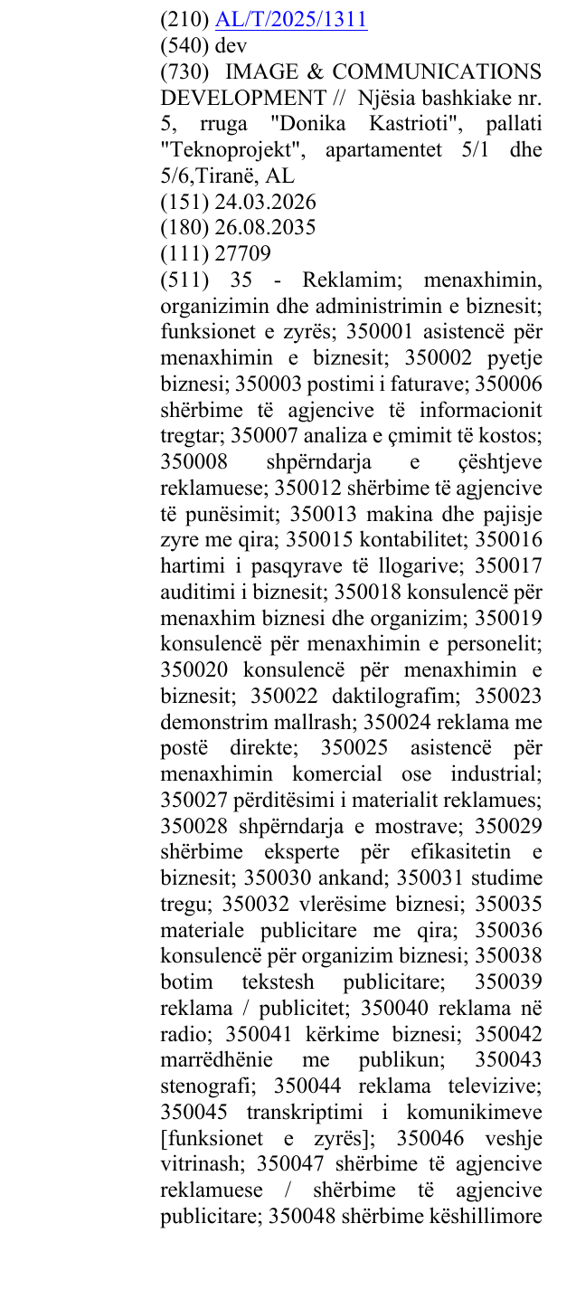 Zëri i markës dev në buletin