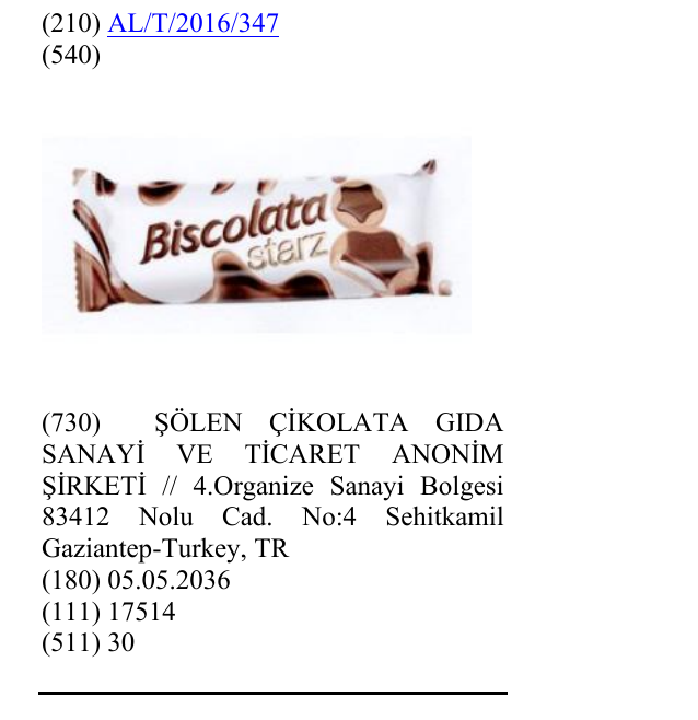 Zëri i markës Biscolata starz në buletin