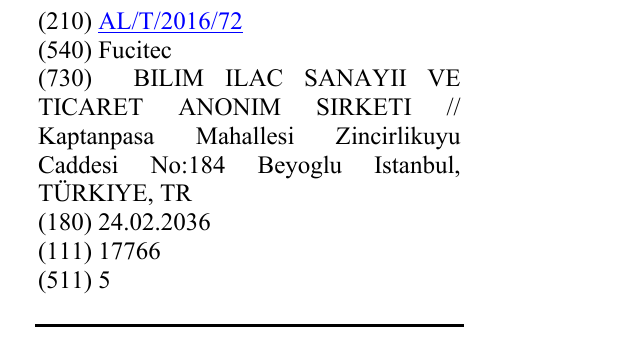 Zëri i markës Fucitec në buletin