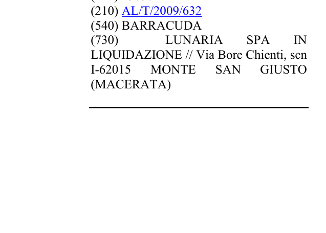 Zëri i markës BARRACUDA në buletin