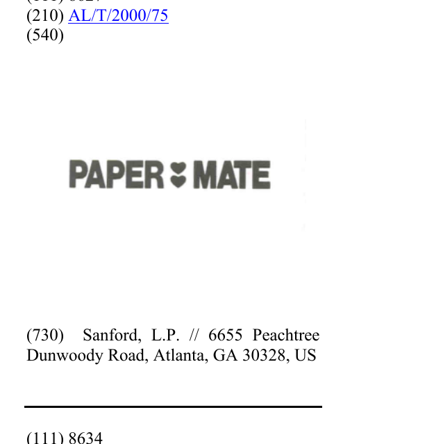 Zëri i markës PAPER MATE në buletin