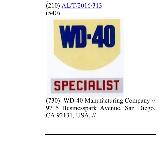 Zëri i markës WD-40 SPECIALIST në buletin
