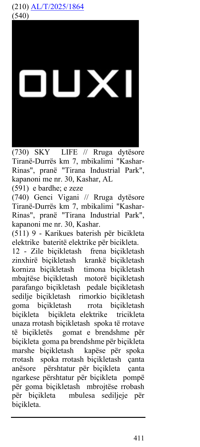Zëri i markës OUXl në buletin