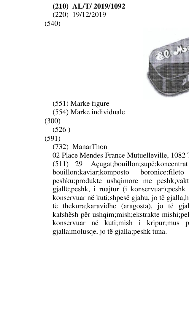 Zëri i markës El Manar në buletin