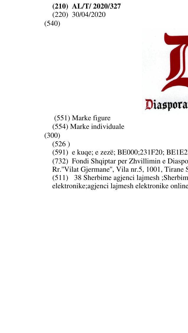 Zëri i markës D Diaspora Shqiptare në buletin