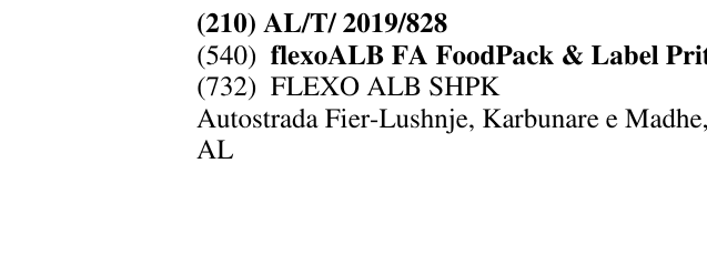 Zëri i markës flexoALB FA FoodPack & Label Priting në buletin
