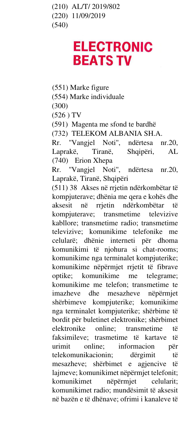 Zëri i markës TV në buletin