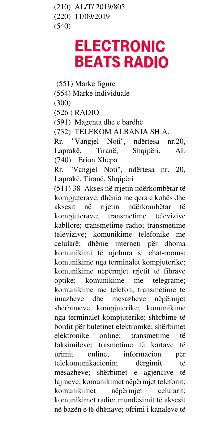Zëri i markës RADIO në buletin