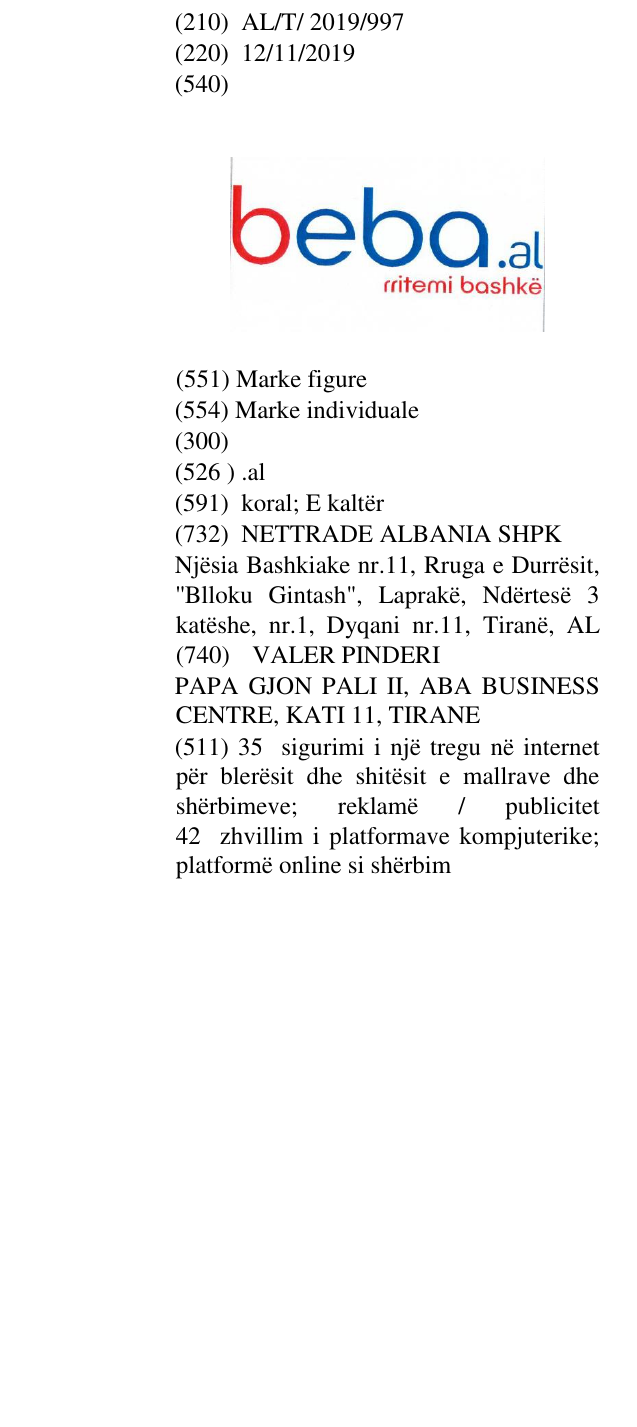 Zëri i markës .al në buletin