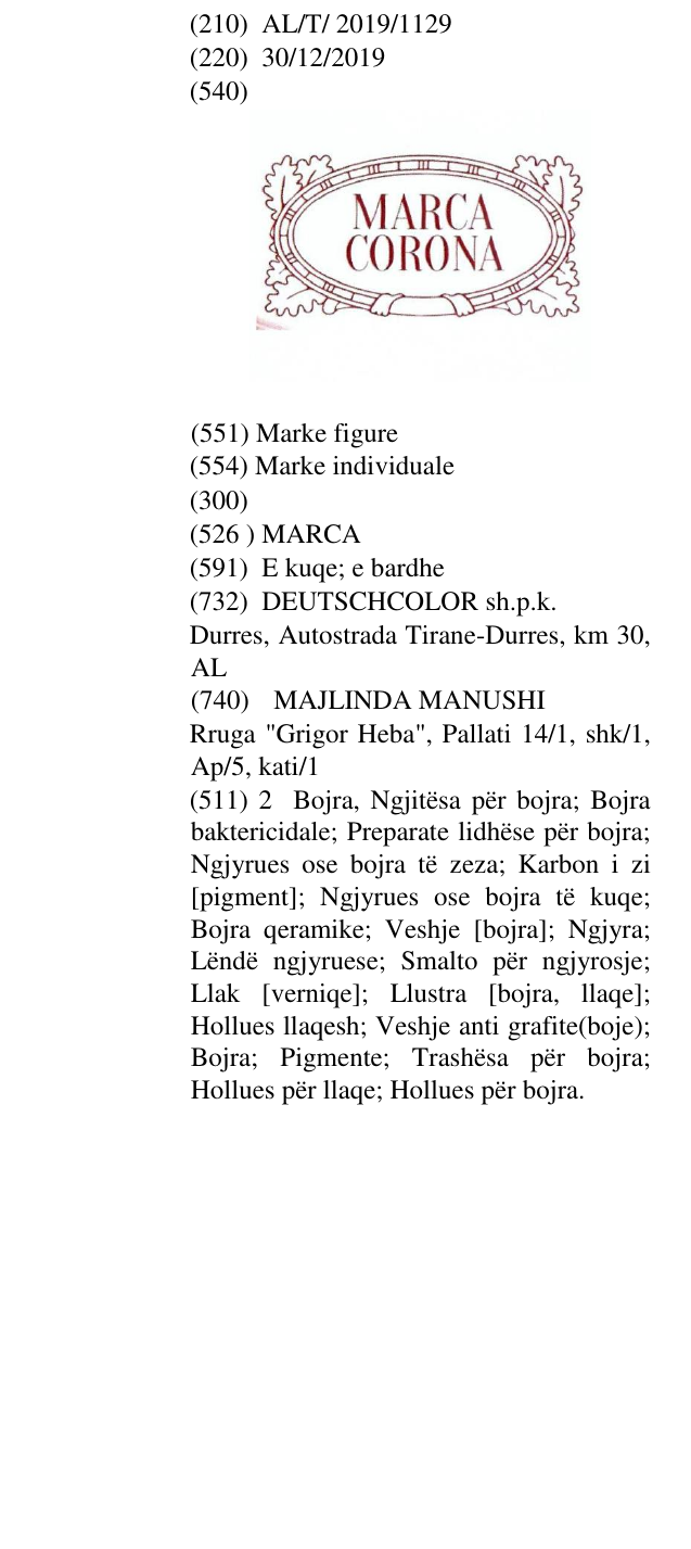 Zëri i markës MARCA në buletin