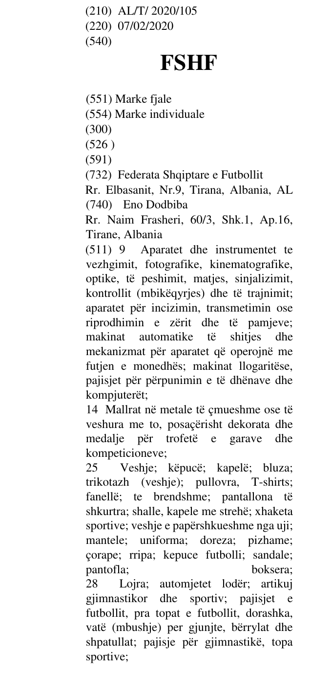 Zëri i markës FSHF në buletin