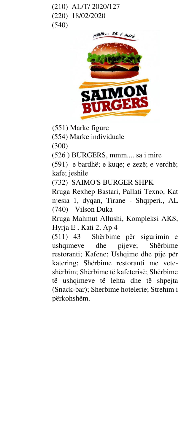 Zëri i markës BURGERS, mmm.... sa i mire në buletin