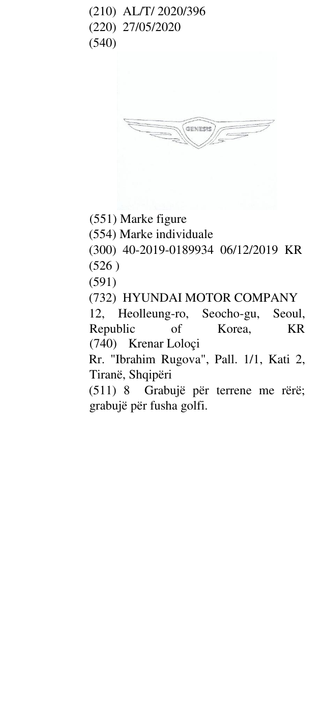 Zëri i markës GENESIS në buletin