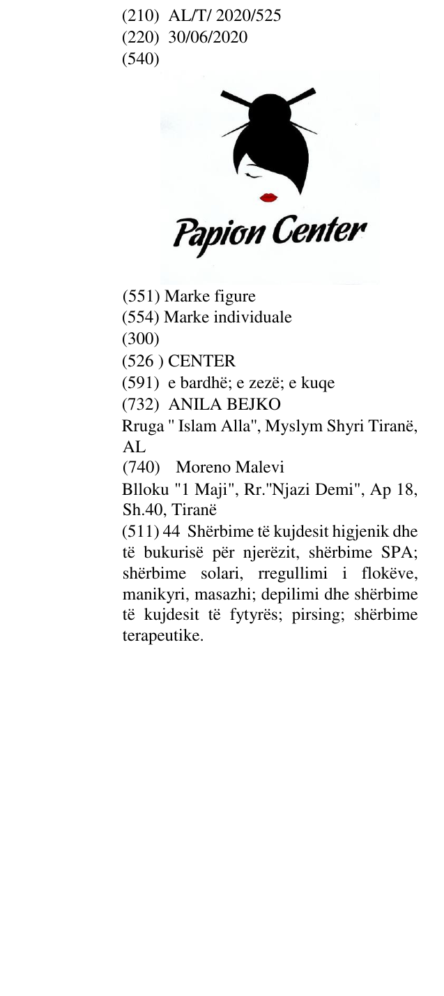 Zëri i markës CENTER në buletin