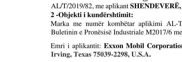 Zëri i markës SHENDEVERË në buletin