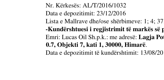Zëri i markës VENUS në buletin