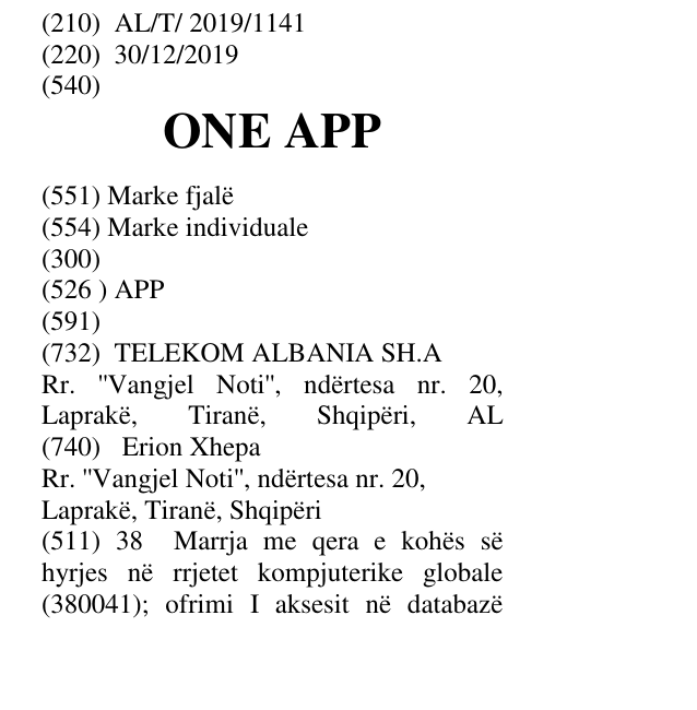 Zëri i markës ONE APP në buletin
