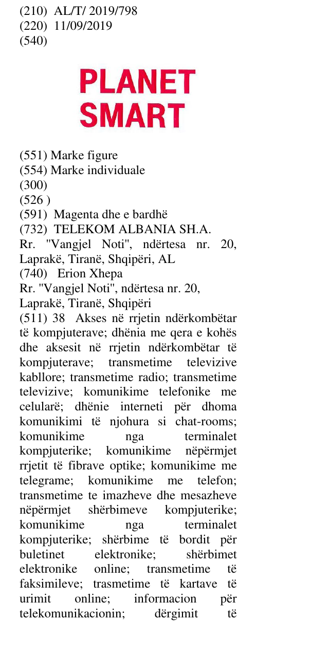 Zëri i markës PLANET SMART në buletin