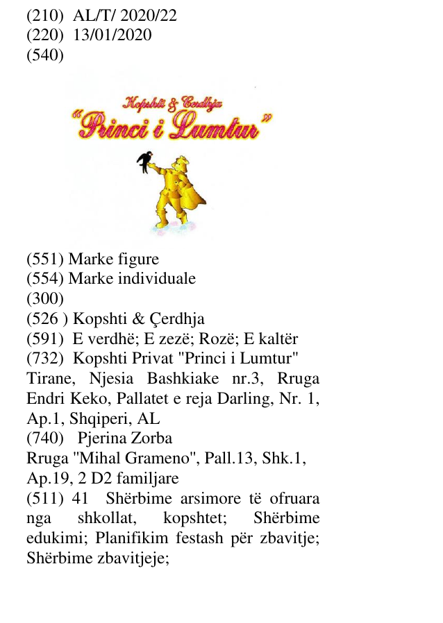 Zëri i markës Kopshti & Çerdhja në buletin