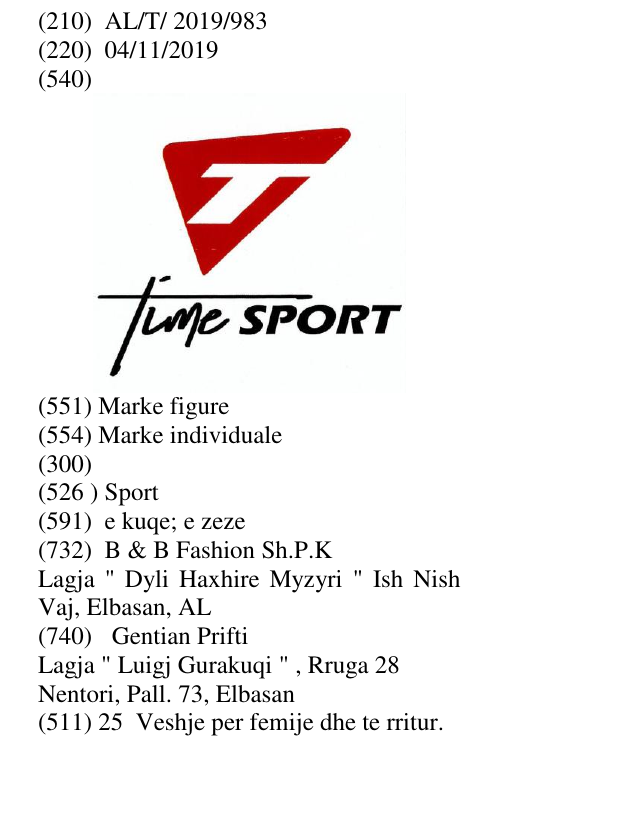Zëri i markës Sport në buletin