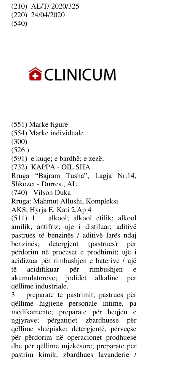 Zëri i markës CLINICUM në buletin