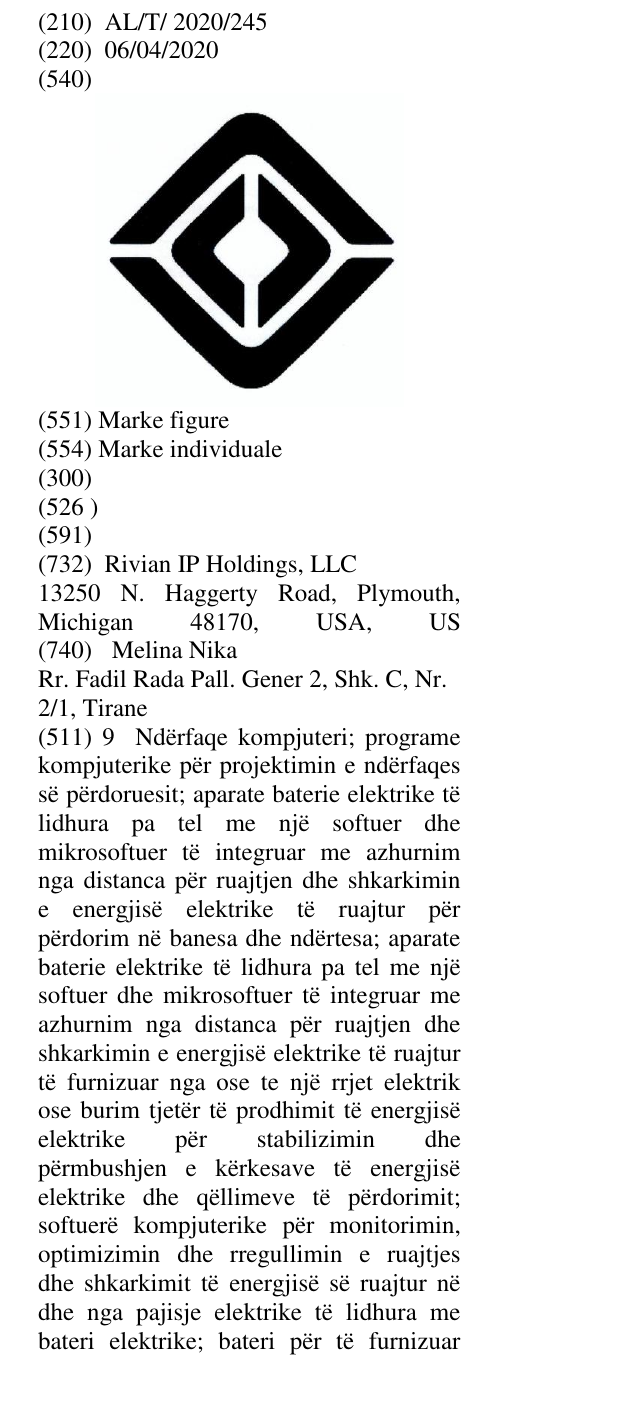 Zëri i markës AL/T/2020/245 në buletin