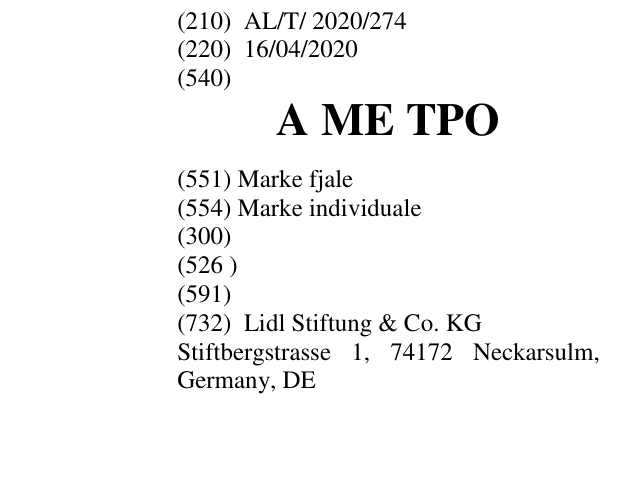 Zëri i markës A ME TPO në buletin